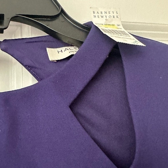 Halston Heritage Blue Cut Out Ponte Dress - Picture 8 of 8